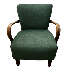 1950s Armchair in green performance linen blend