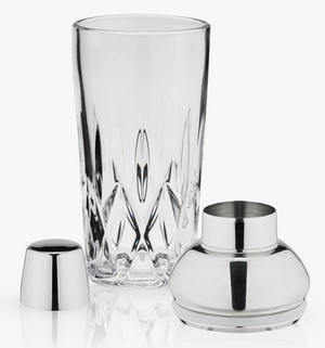 Crystal and Stainless Steel Cocktail Shaker