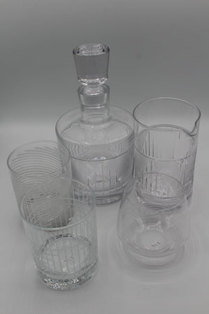 Etched Glass Tumbler