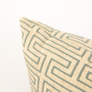Blue Maze Stitch Pillow
