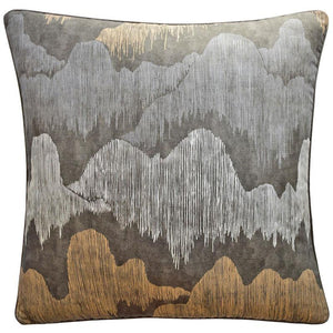 Bronze and Charcoal Linen Pillow